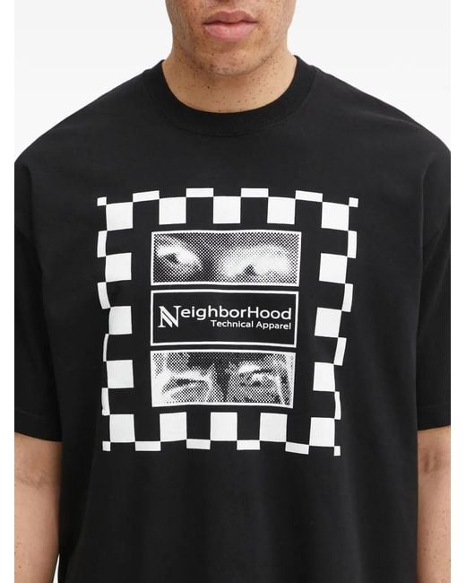 Neighborhood Black Graphic-Print T-Shirt for men