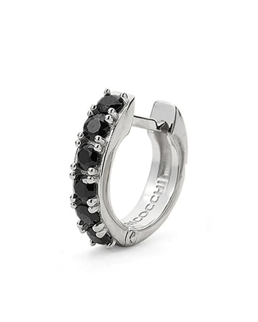 Emanuele Bicocchi White Crystal Hoop Earring