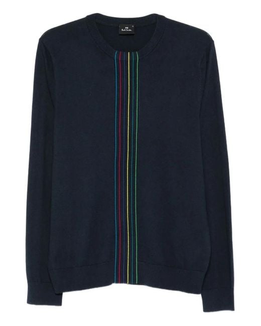Maglione Sports Stripe Girocollo di Paul Smith in Blue da Uomo