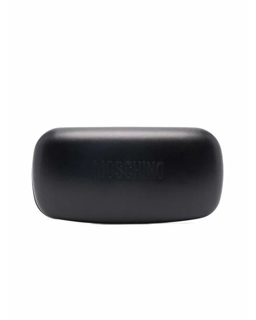 Moschino Black Square-Frame Logo Sunglasses