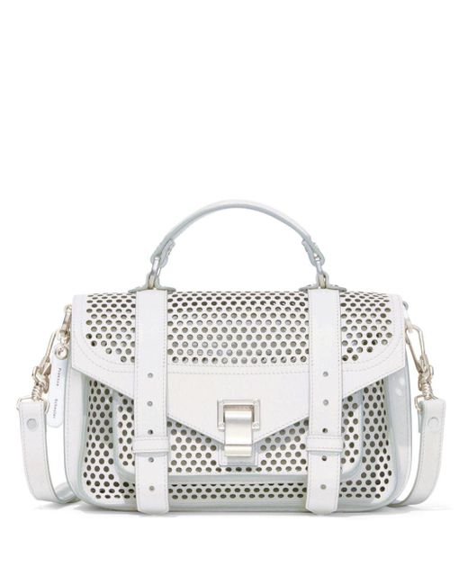 Proenza Schouler White Ps1 Tiny Leather Tote Bag