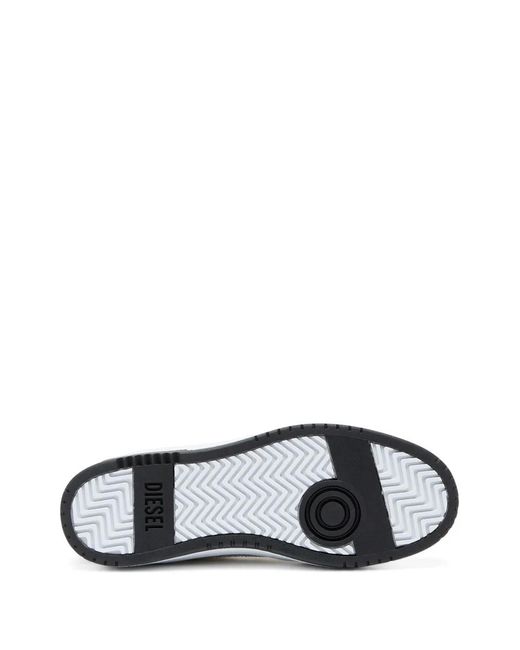 DIESEL White S-Ukiyo V2 Logo-Patch Sneakers for men