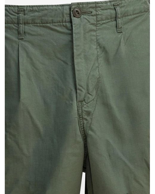 Nonnative Green Pleated Cargo Shorts for men