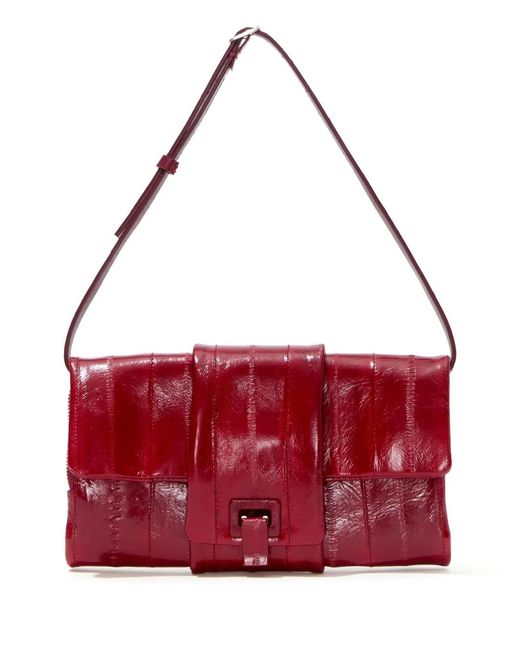 Proenza Schouler Red Flip Leather Shoulder Bag