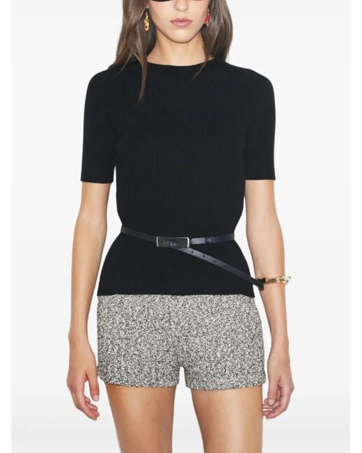 Jersey Con Lazo En La Espalda Tory Burch de color Black