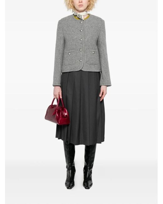 DUNST Gray Button-Detailed Patch-Pocket Jacket