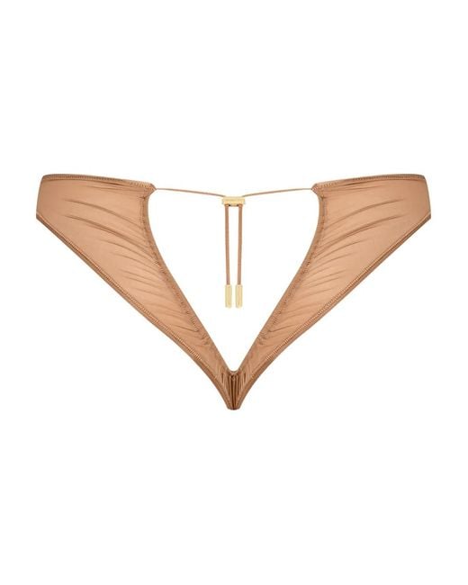 Maison Close Natural Open-Back Briefs