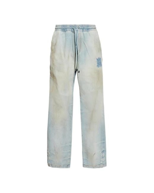 Amiri Blue Jeans With Logo for men