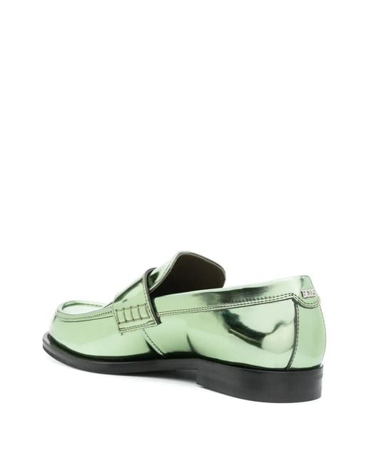 Gcds Green Wirdo Patent-Leather Loafers