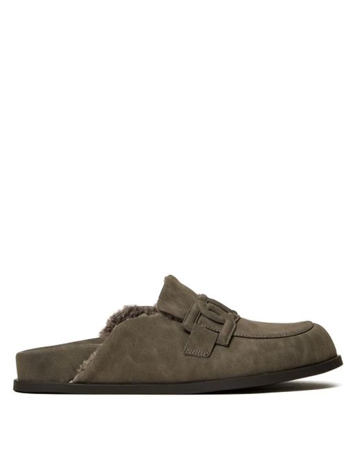 Twinset Logo-detail Slip-on Mules Brown