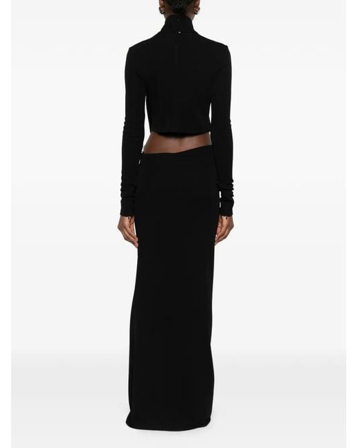 Sportmax Black Spxscout Tie-Detail Maxi Dress