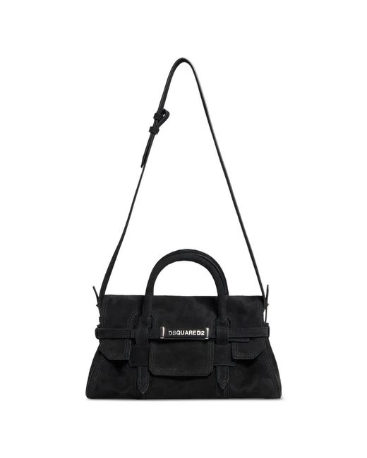 DSquared² Black Suede Tote Bag