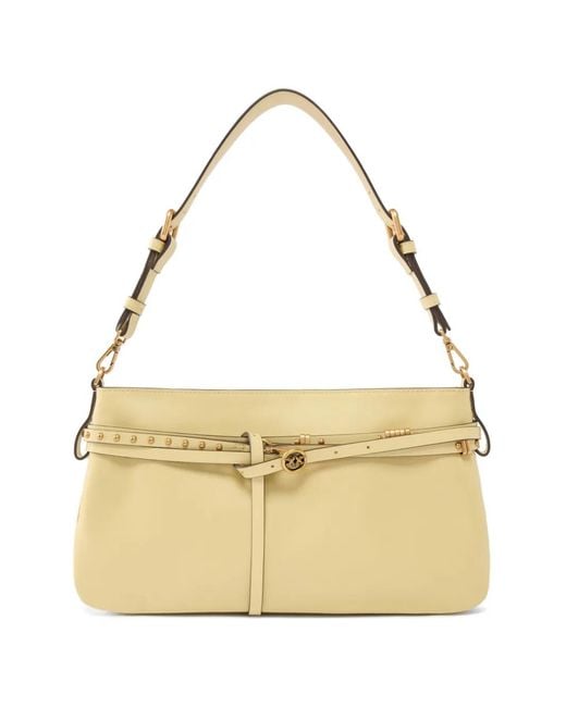Pinko Metallic Studded Shoulder Bag