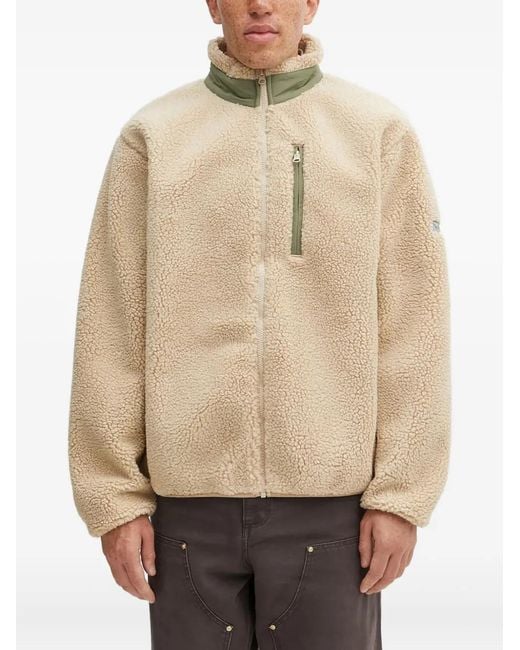 No Problemo Natural Zipped Fleece Jacket for men