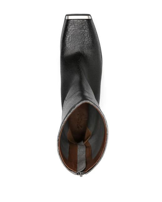 Marsèll Black Metal-Toecap Crinkled Boots