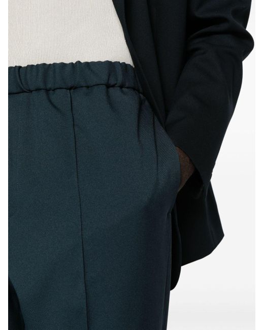 Jil Sander Blue Elasticated-waist Tapered Trousers for men