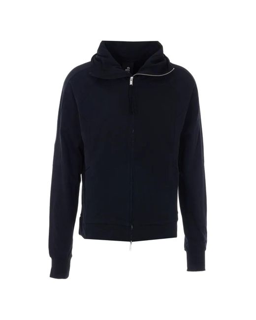 Thom Krom Blue Zip-Up Hoodie for men