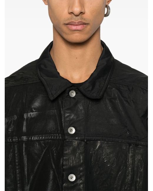 Rick Owens Black Jumbo Worker Jacket for men