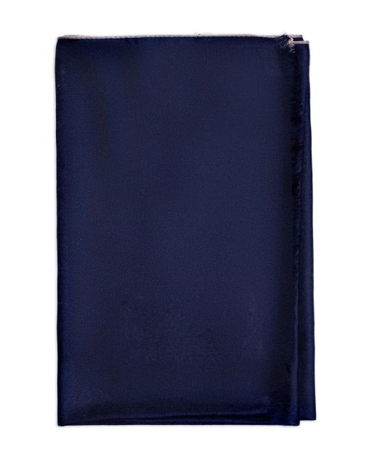 メンズ Eleventy フレイドトリム スカーフ Blue