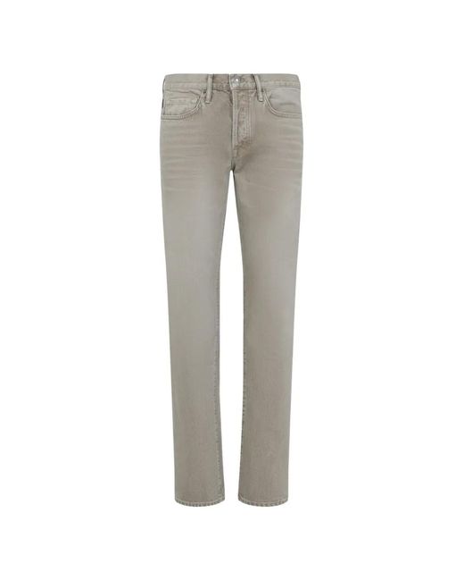 Tom Ford Gray Jean À Effet Délavé for men