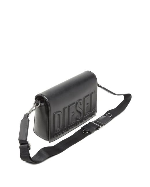 DIESEL Gray Dsl 3D Cross Body Bag