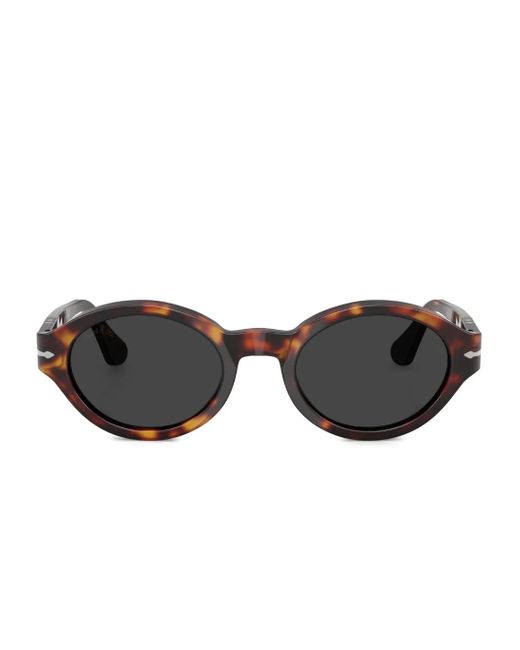 Persol Black Oval-Frame Sunglasses