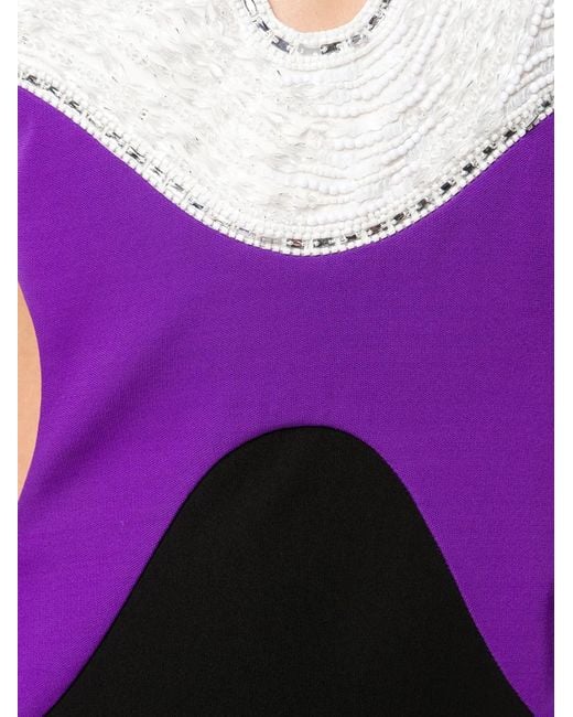 Emilio Pucci Purple Colour Block Evening Gown