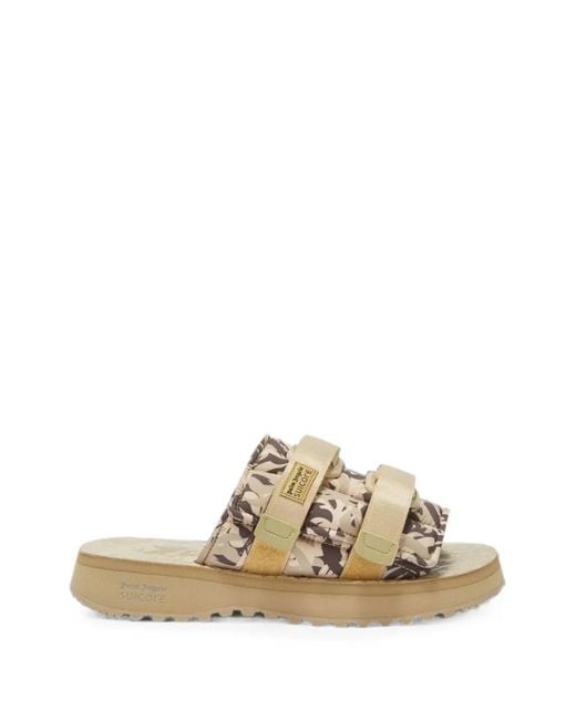 Palm Angels Metallic Quilted Flat Sandals