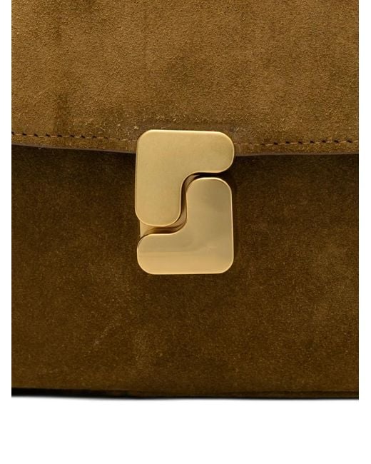 Soeur Natural Mini Bellissima Suede-Finish Crossbody Bag