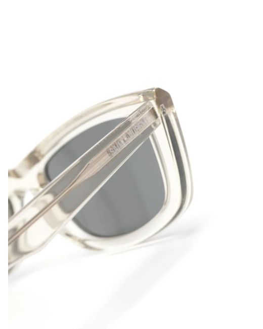 Saint Laurent Gray Sl658 Rectangle-Frame Sunglasses