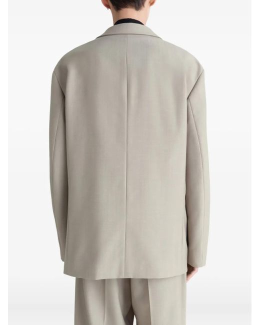 Lemaire Gray Double-Breasted Tailored Blazer for men