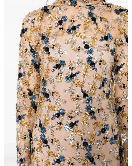 Robe Courte Daisy À Sequins Macgraw en coloris White