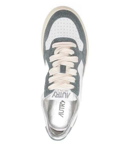 Autry Medalist レザースエードスニーカー White