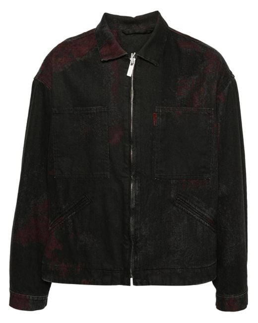 44 Label Group Black Corrosive Denim Jacket