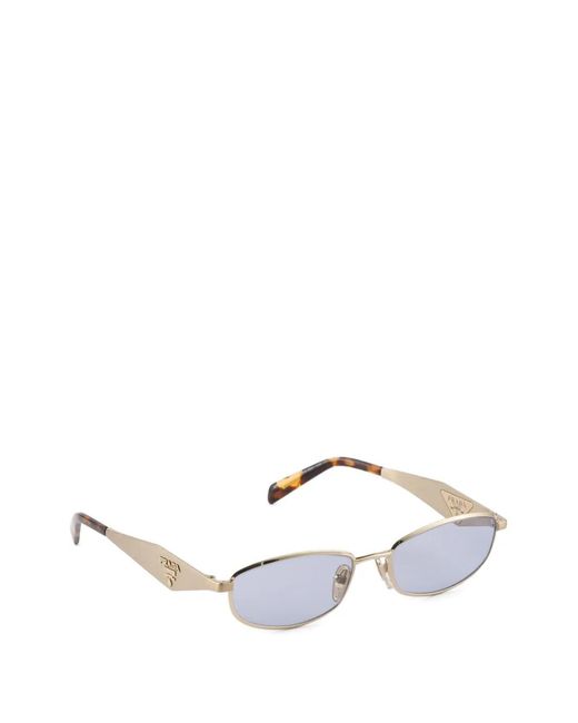 Prada White Sunglasses With Prada Logo