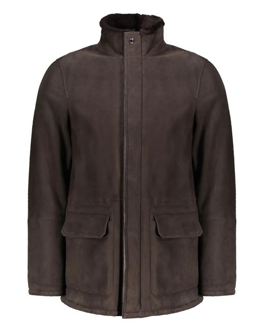 Moorer Brown Leather Jackets for men