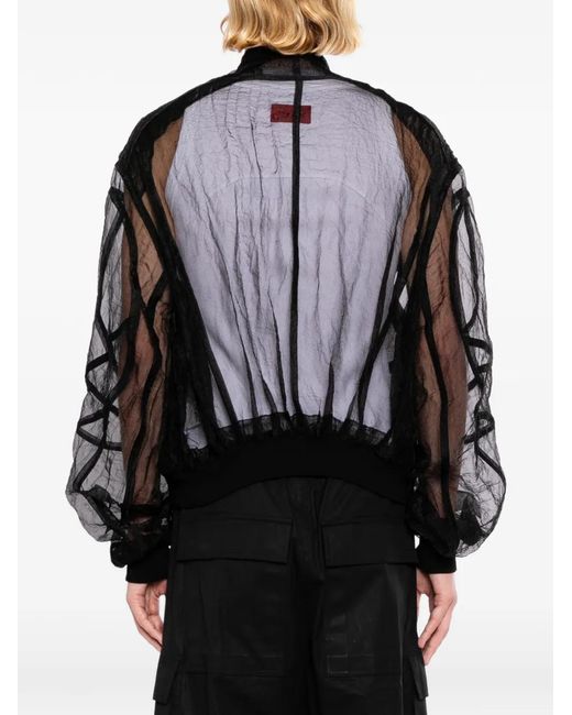 Julius Black Sheer Panelled Jacket for men