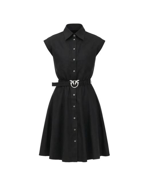Pinko Black Buttoned-Up Dress