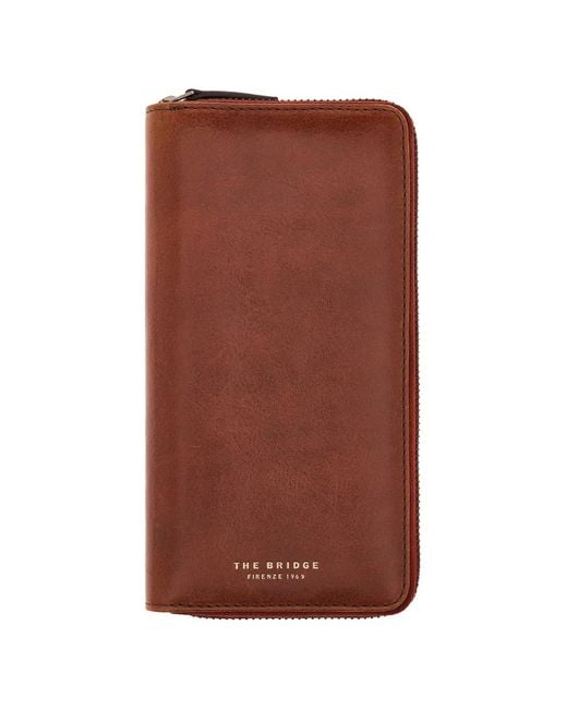 The Bridge Brown Portefeuille En Cuir À Fermeture Zippée for men