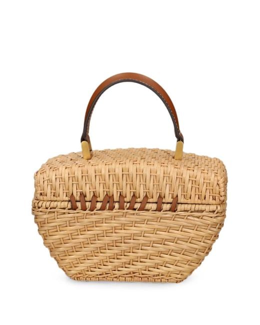 Cult Gaia Metallic Woven Tote Bag