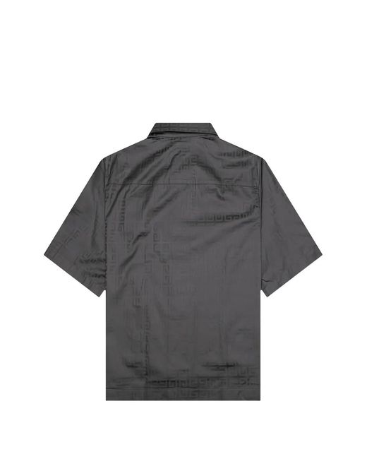 Givenchy Gray Zipped Patterned Shirt for men