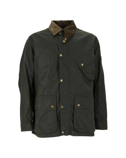 Barbour Black Brake Line Waxed Jacket for men