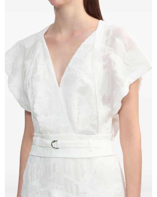 IRO White V-neck Mini Dress