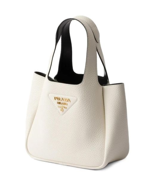 Prada White Mini Leather Handbag