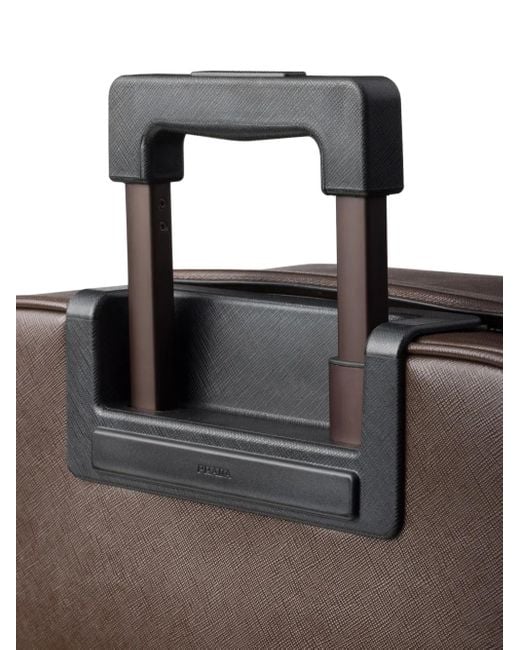 Prada Black Saffiano Leather Trolley