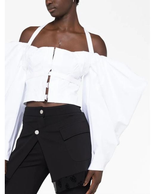 Jacquemus White Le Haut Taffetas Blouse