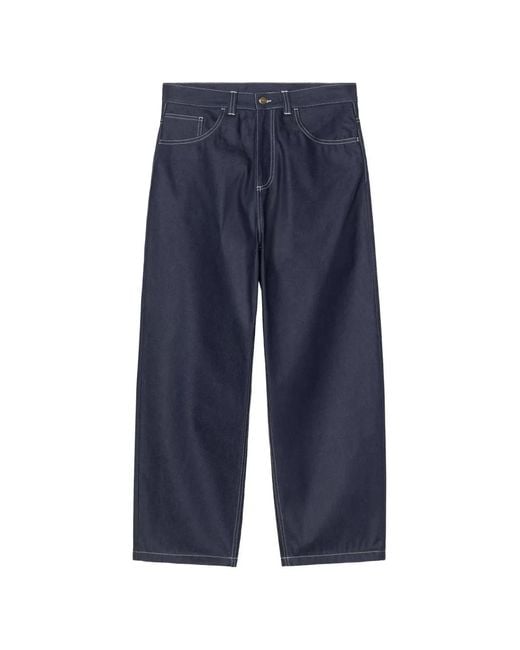 Carhartt Blue Loose-Fit Brandon Trousers for men