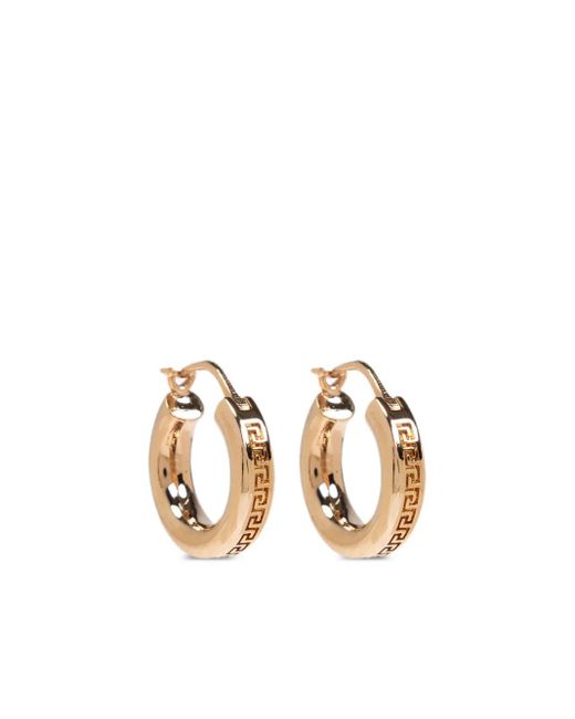 Versace Metallic Creolen Mit Greca-Muster