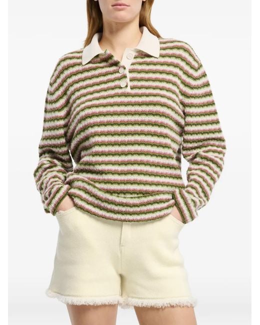 Polo Con Encaje Barrie de color Natural