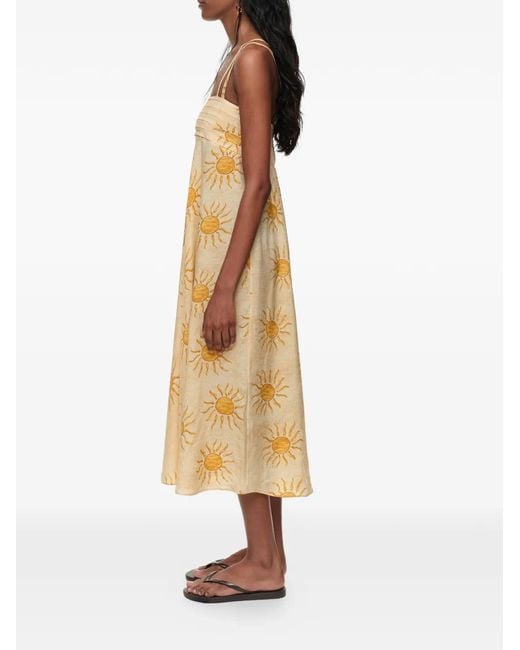 Bimba Y Lola Metallic Bimba By The South A-Line Pleated Dress